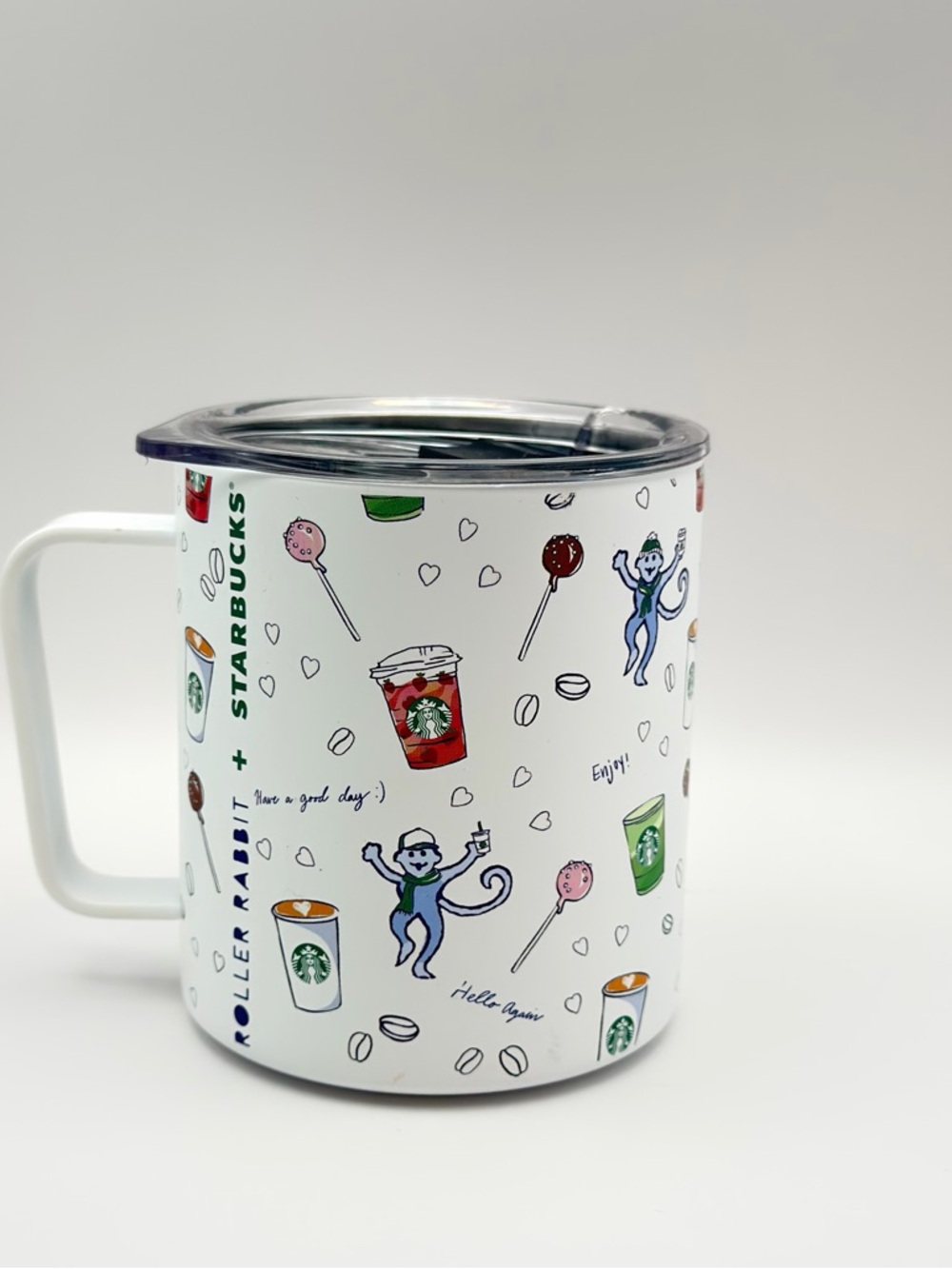 NEW Starbucks‎ Roller Rabbit Stainless Steel Travel Cup 12oz Holiday 2025